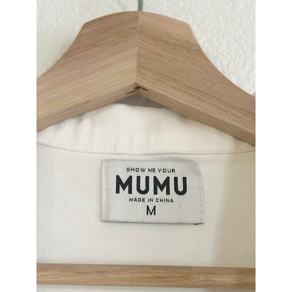 Show Me Your Mumu Outlaw Romper in White Rhinestone Fringe M - Picture 5 of 8